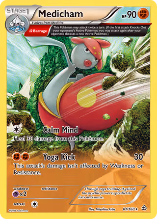 Medicham 81/160 Pokemon card