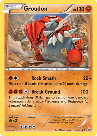 Groudon 84/160 Pokemon card