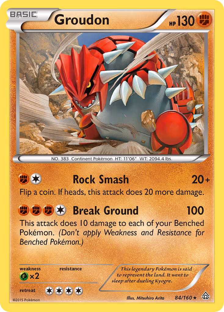Groudon 84/160 Pokemon card