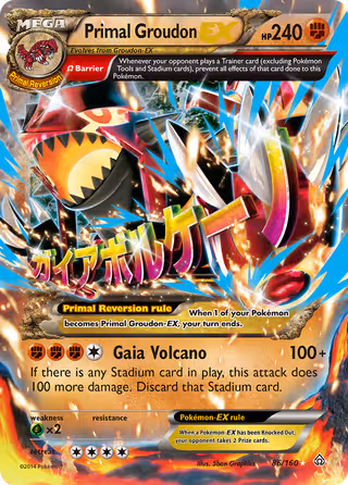 Primal Groudon EX 86/160 Pokemon card
