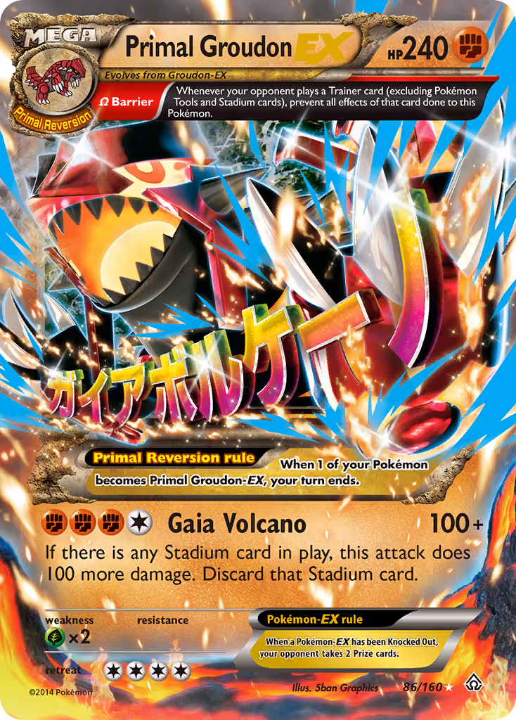 Primal Groudon EX 86/160 Pokemon card