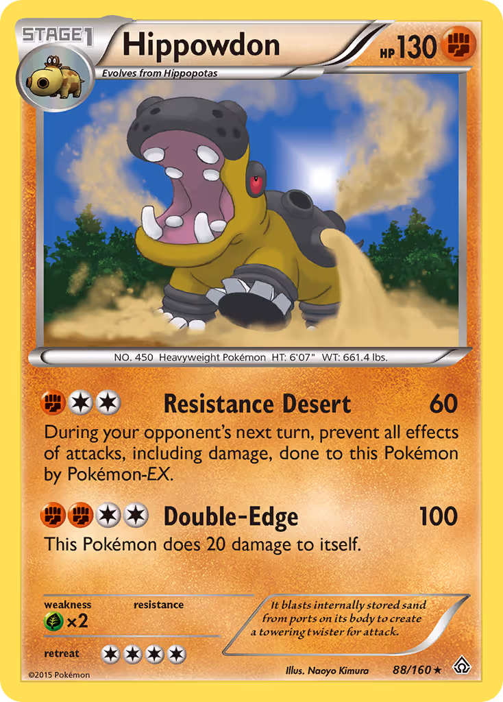 Hippowdon 88/160 Pokemon card