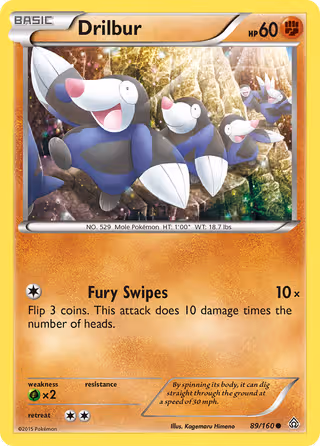 Drilbur 89/160 Pokemon card