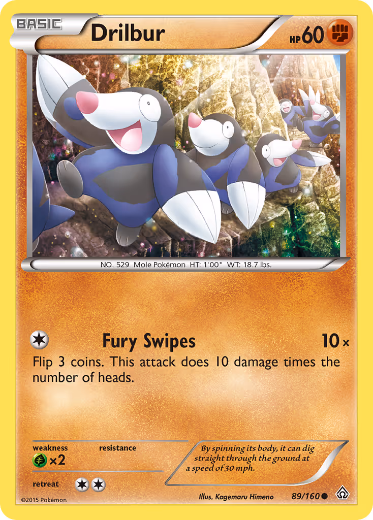 Drilbur 89/160 Pokemon card