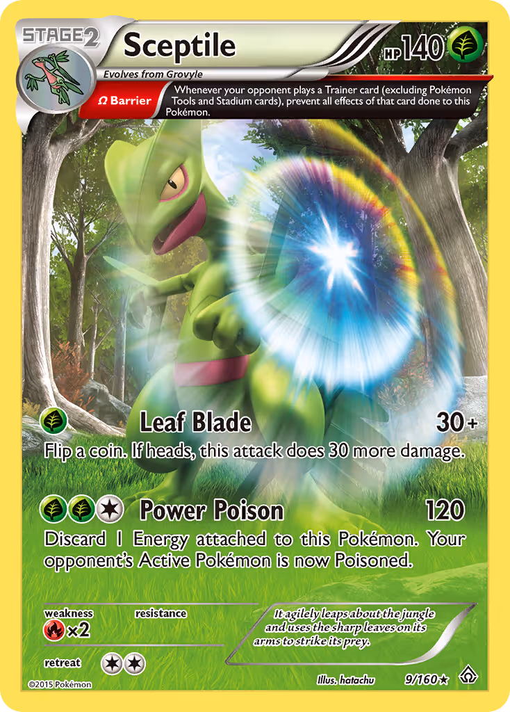 Sceptile 9/160 Pokemon card