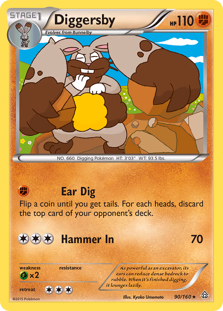 Diggersby 90/160 Pokemon card