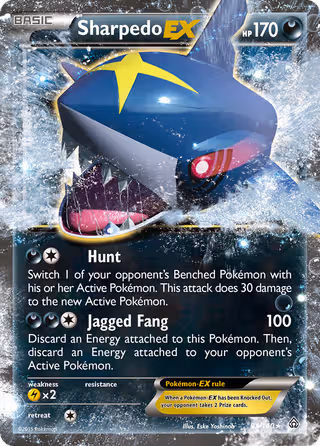Sharpedo EX 91/160 Pokemon card