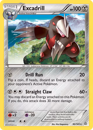 Excadrill 96/160 Pokemon card