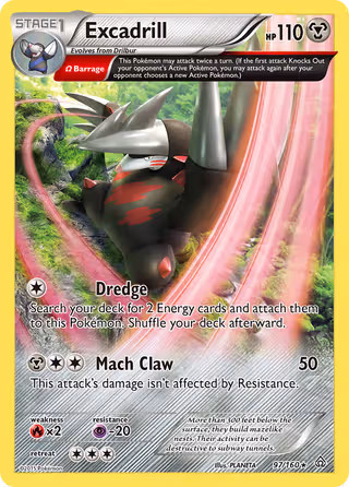 Excadrill 97/160 Pokemon card