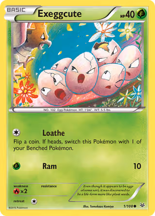Exeggcute 1/108 Pokemon card