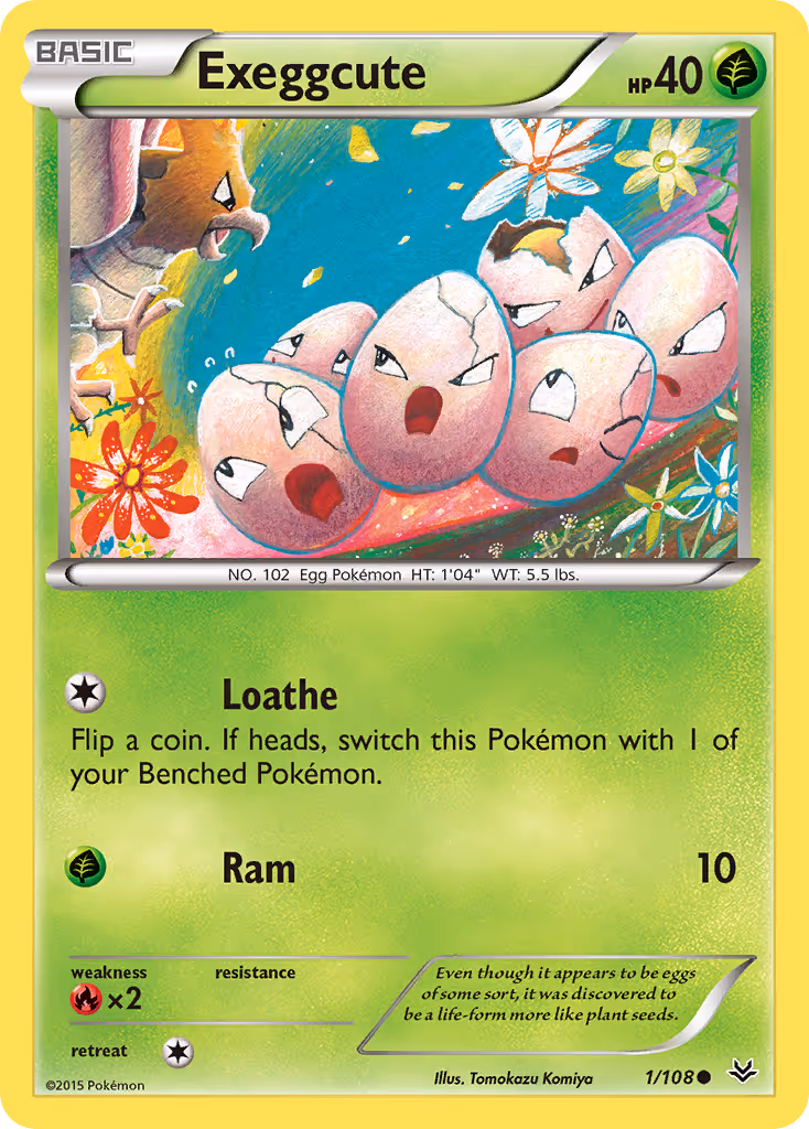 Exeggcute 1/108 Pokemon card