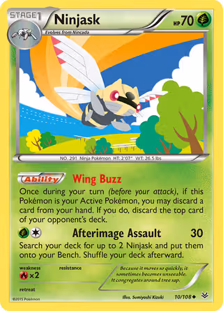 Ninjask 10/108 Pokemon card