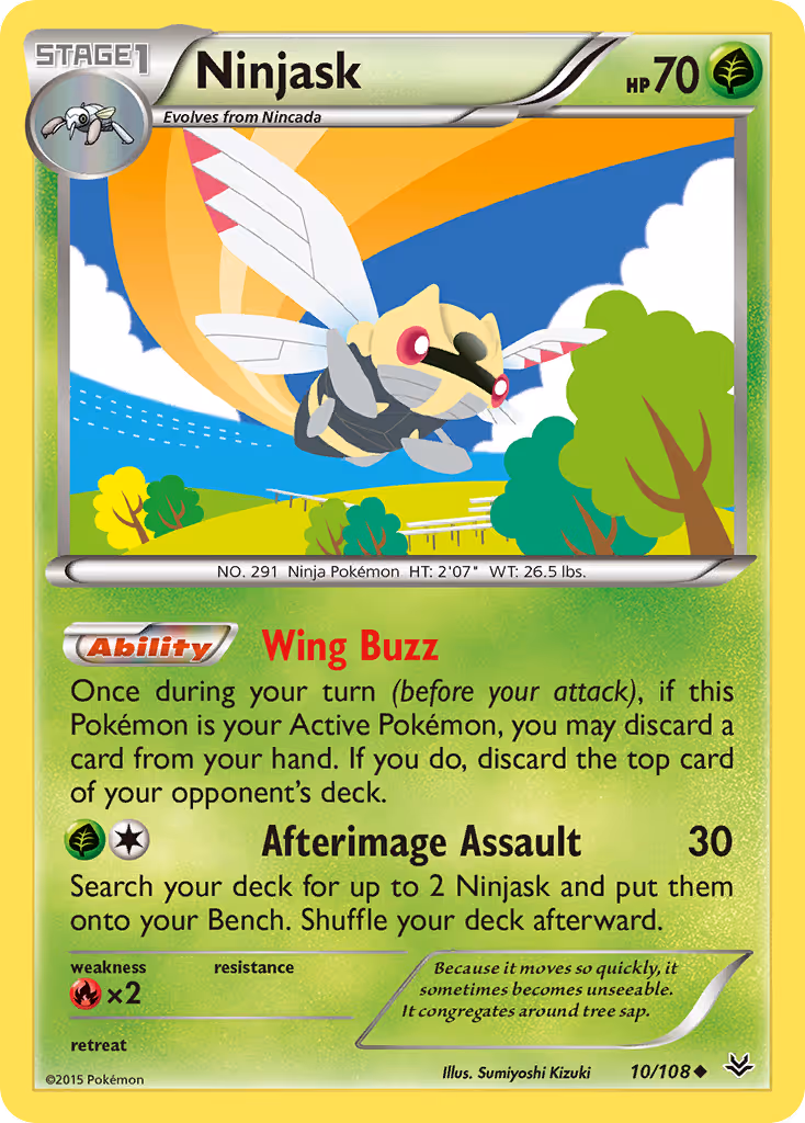 Ninjask 10/108 Pokemon card