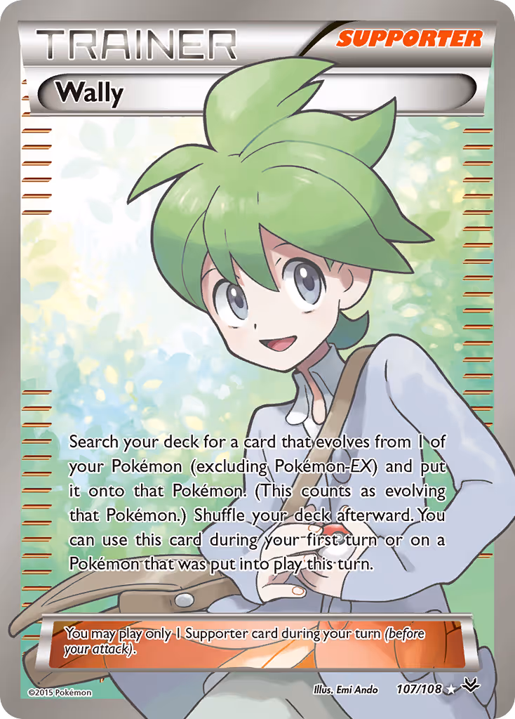 Wally 107/108 Pokemon card