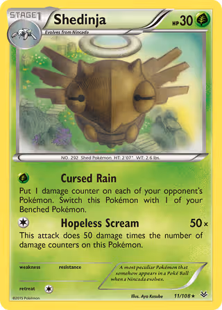 Shedinja 11/108 Pokemon card