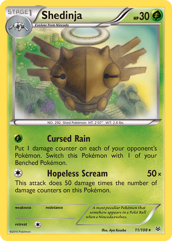 Shedinja 11/108 Pokemon card