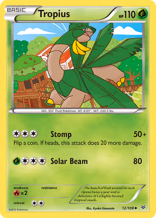 Tropius 12/108 Pokemon card