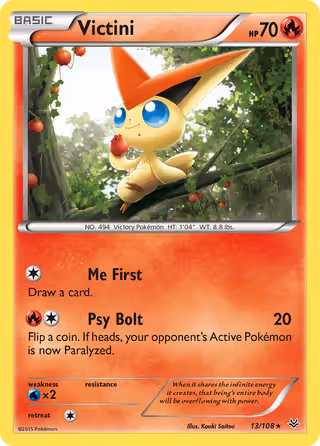 Victini 13/108 Pokemon card