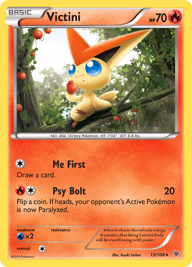 Victini 13/108 Pokemon card