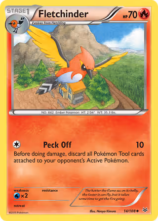 Fletchinder 14/108 Pokemon card