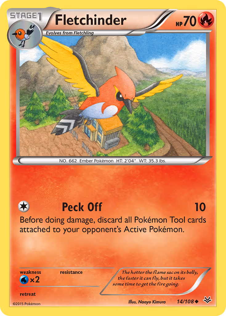 Fletchinder 14/108 Pokemon card