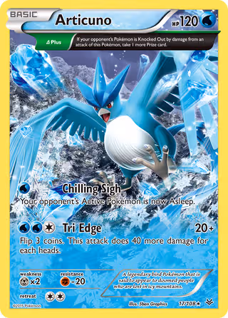 Articuno 17/108 Pokemon card