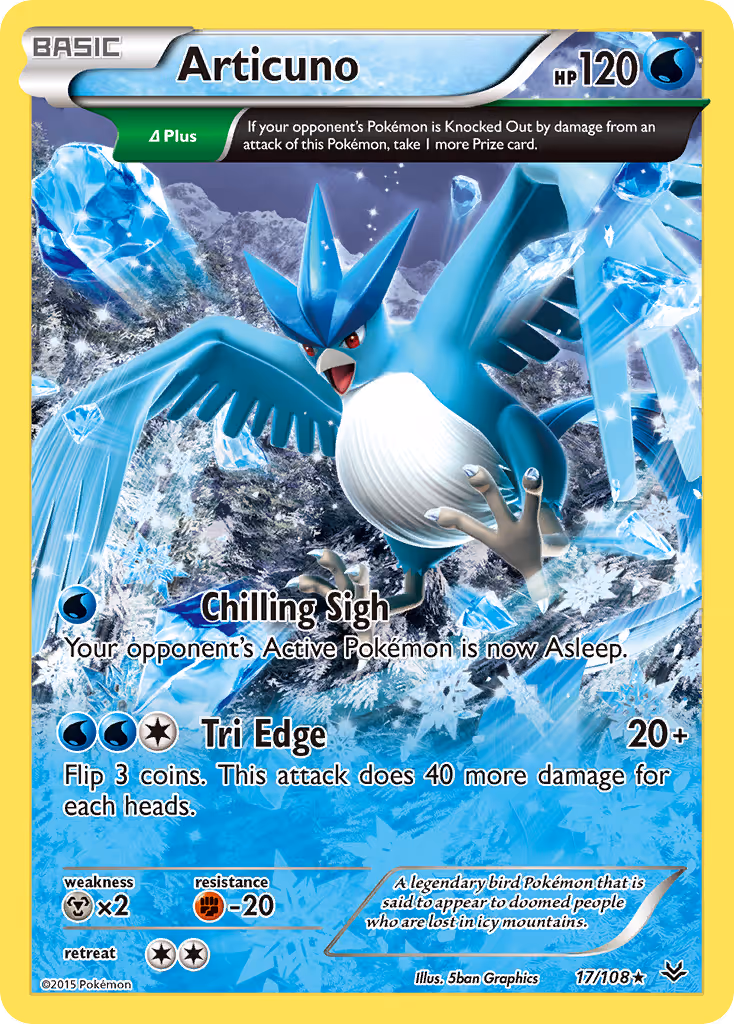 Articuno 17/108 Pokemon card