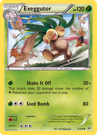 Exeggutor 2/108 Pokemon card
