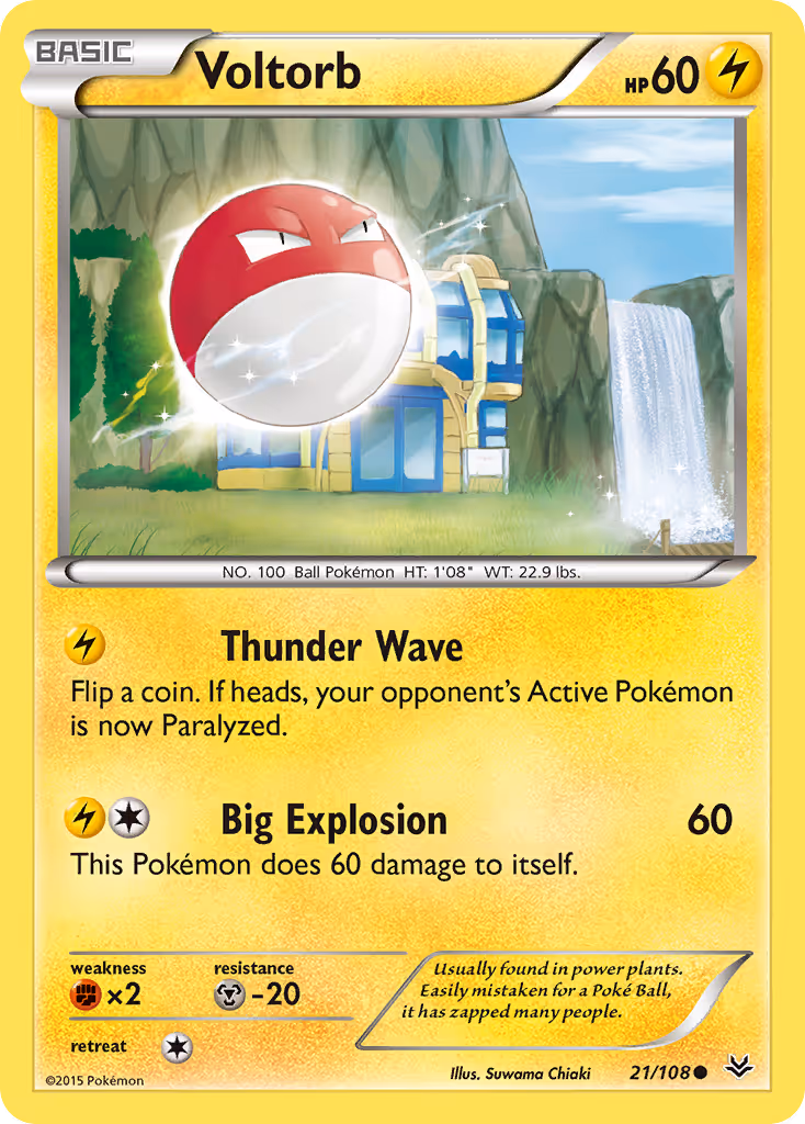 Voltorb 21/108 Pokemon card