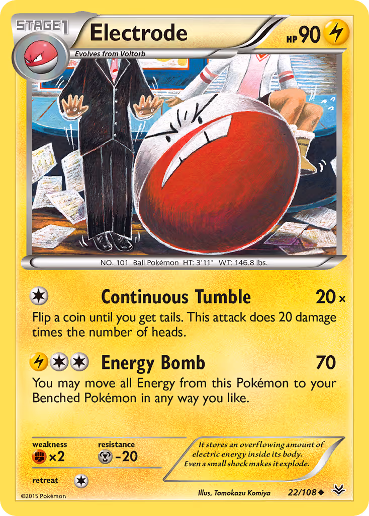 Electrode 22/108 Pokemon card