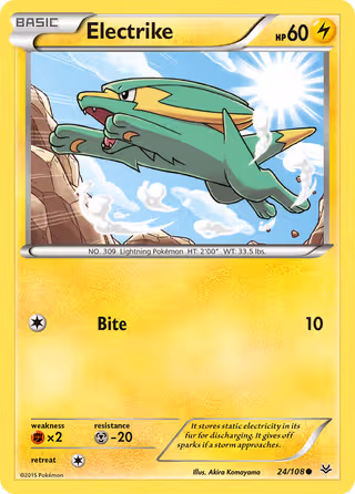 Electrike 24/108 Pokemon card