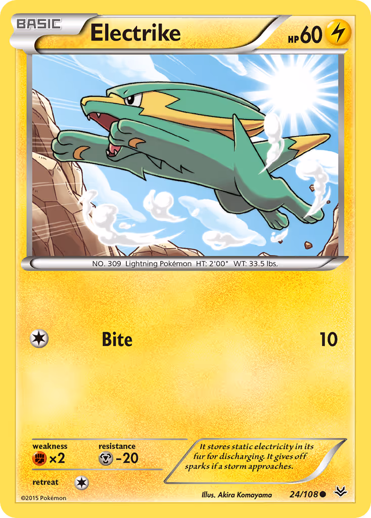 Electrike 24/108 Pokemon card