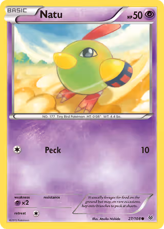 Natu 27/108 Pokemon card
