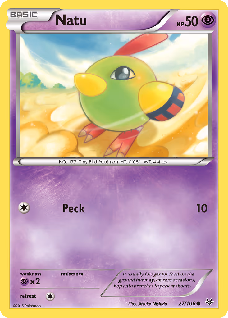 Natu 27/108 Pokemon card