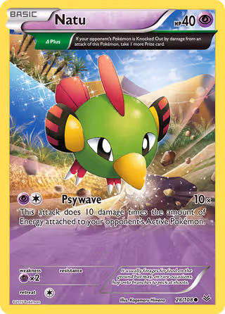 Natu 28/108 Pokemon card