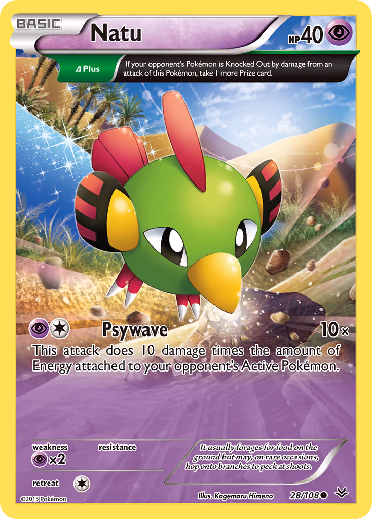 Natu 28/108 Pokemon card