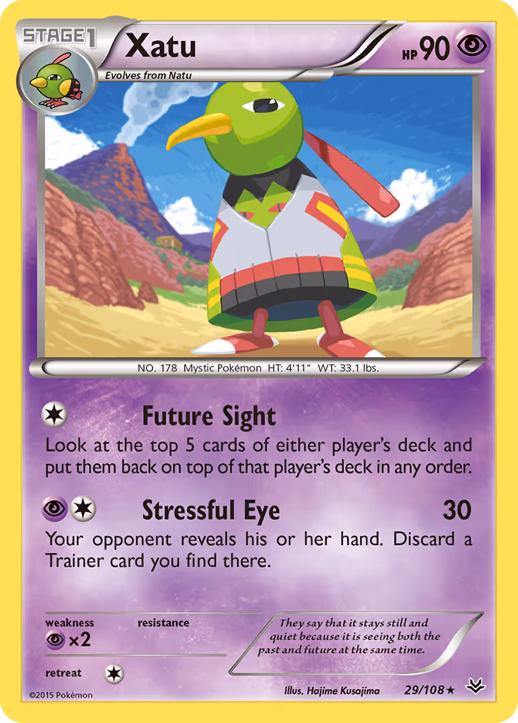 Xatu 29/108 Pokemon card
