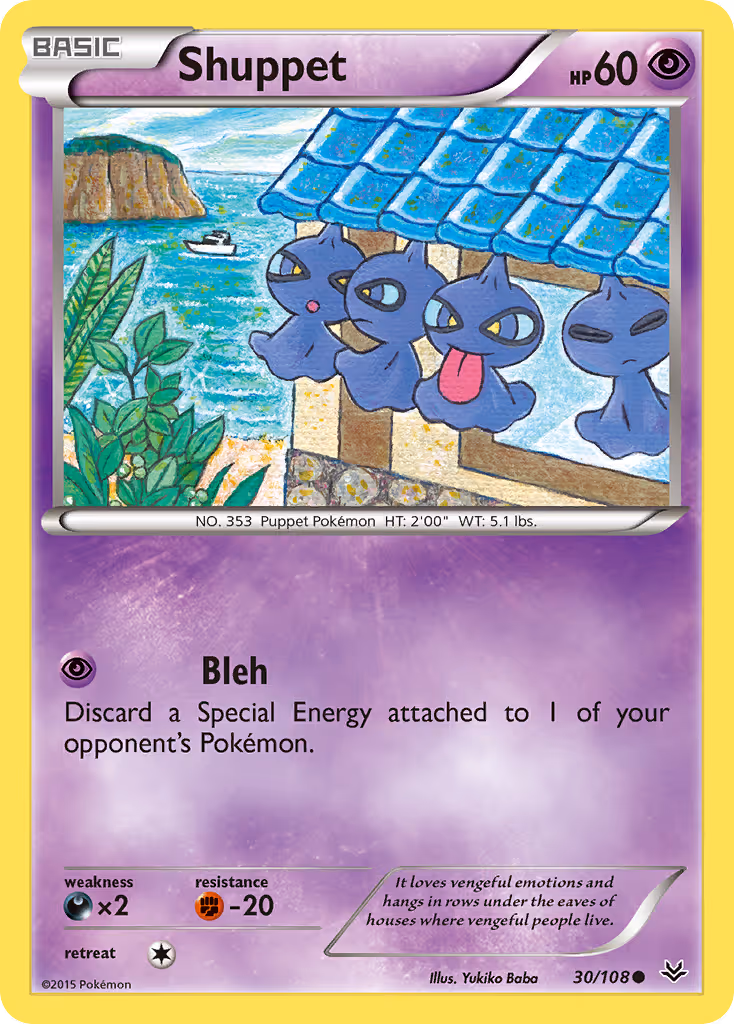 Shuppet 30/108 Pokemon card