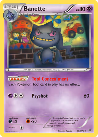 Banette 31/108 Pokemon card