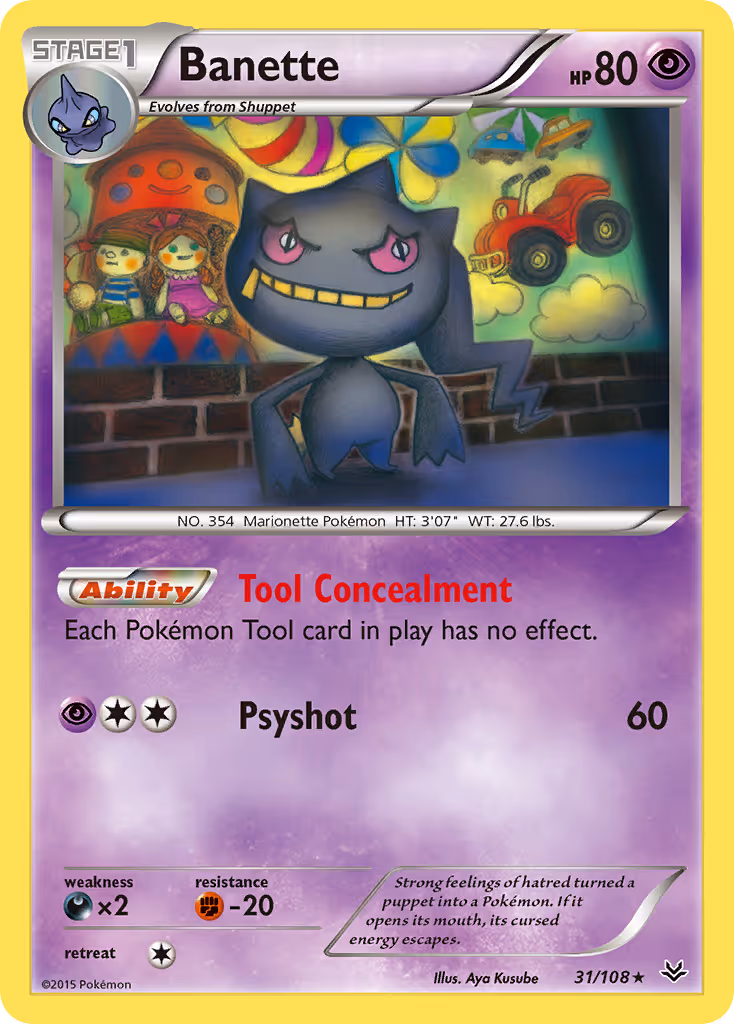 Banette 31/108 Pokemon card