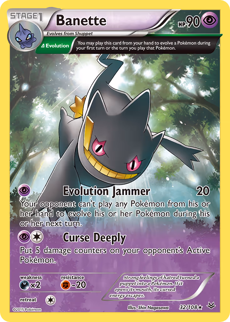 Banette 32/108 Pokemon card