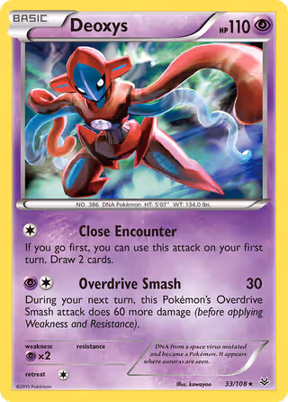 Deoxys 33/108 Pokemon card