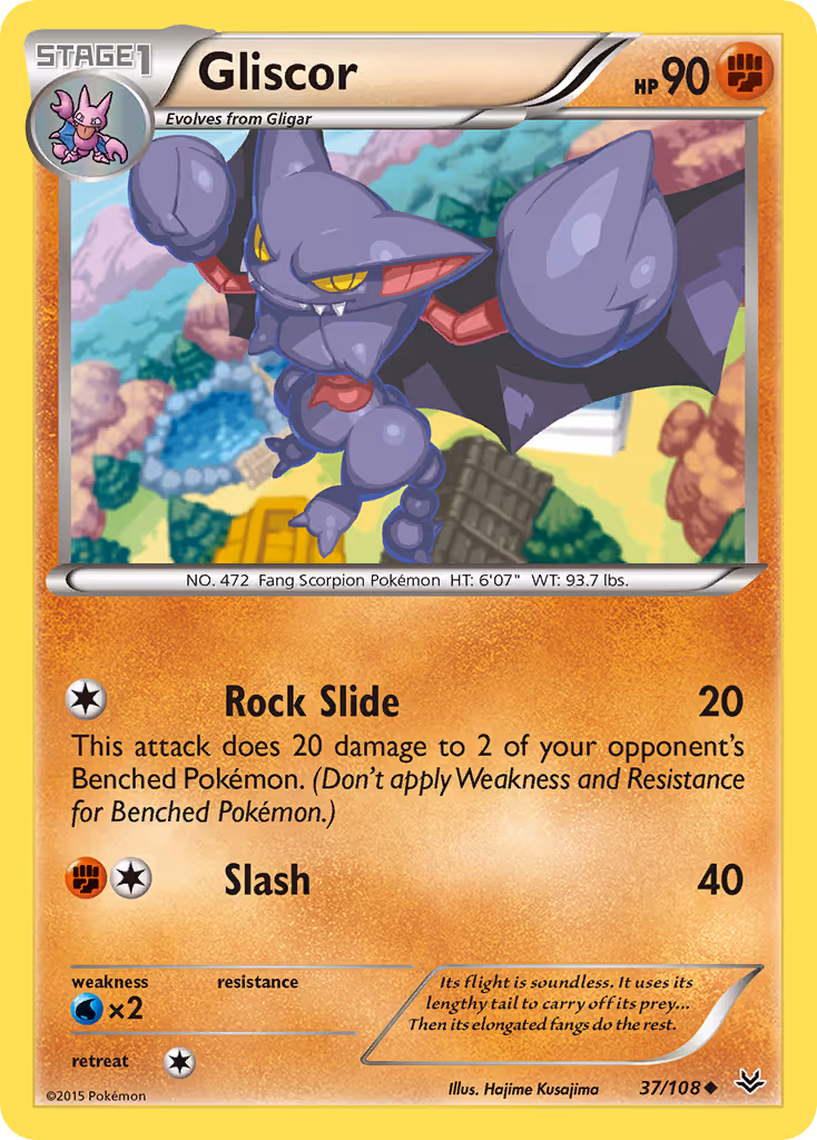 Gliscor 37/108 Pokemon card