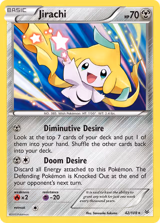Jirachi 42/108 Pokemon card