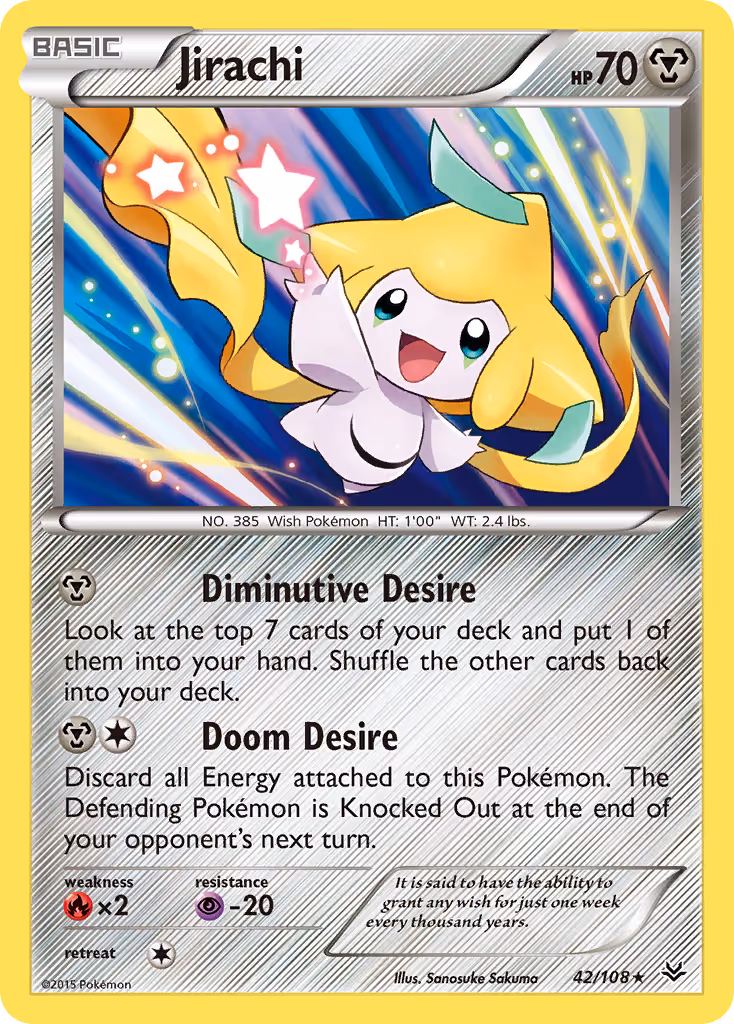 Jirachi 42/108 Pokemon card