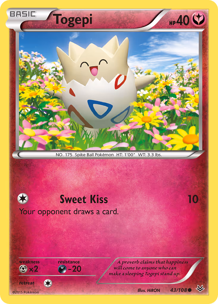 Togepi 43/108 Pokemon card