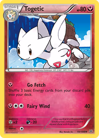 Togetic 44/108 Pokemon card