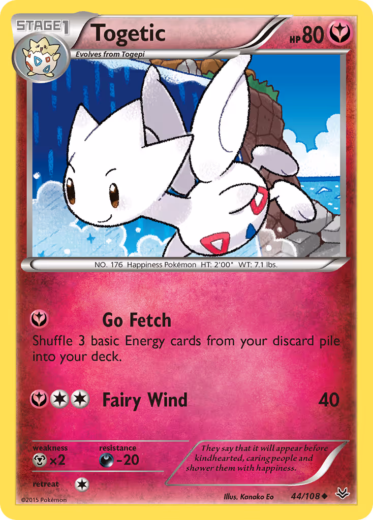 Togetic 44/108 Pokemon card