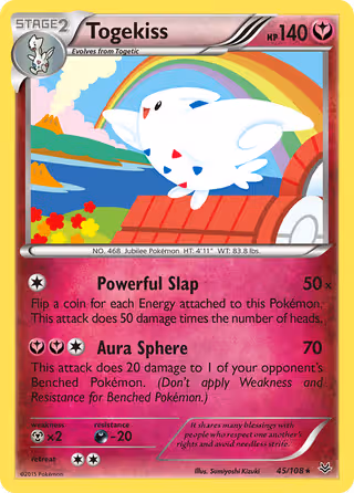 Togekiss 45/108 Pokemon card