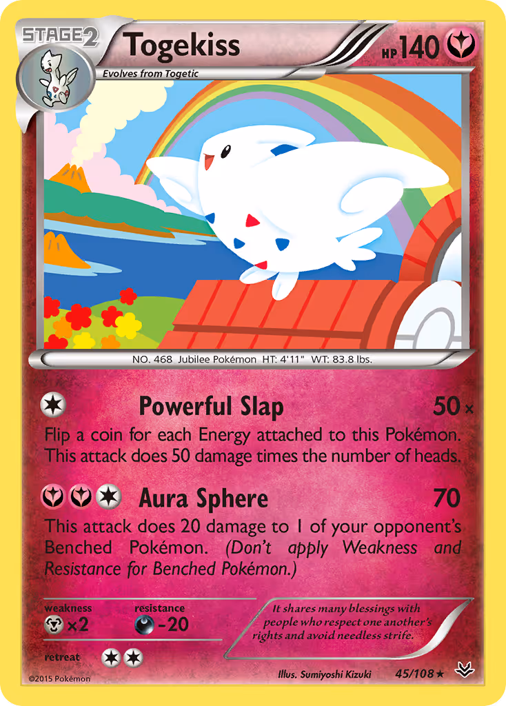 Togekiss 45/108 Pokemon card